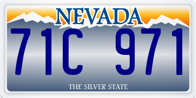 NV license plate 71C971