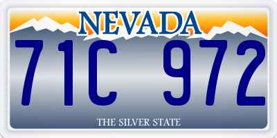 NV license plate 71C972