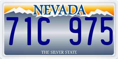NV license plate 71C975