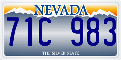 NV license plate 71C983