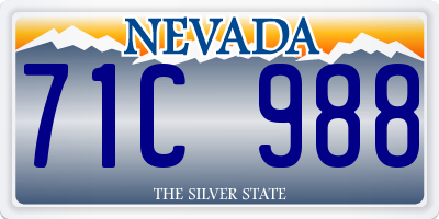 NV license plate 71C988