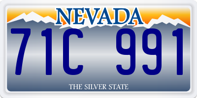 NV license plate 71C991