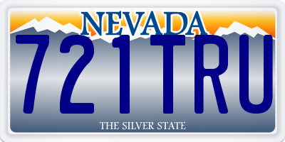 NV license plate 721TRU