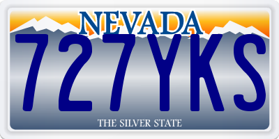 NV license plate 727YKS