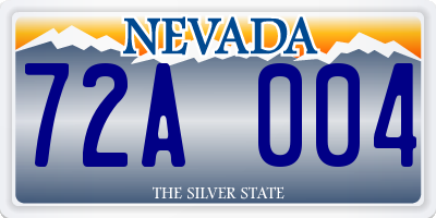 NV license plate 72A004