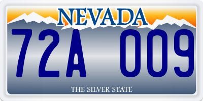NV license plate 72A009