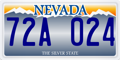 NV license plate 72A024