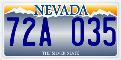 NV license plate 72A035