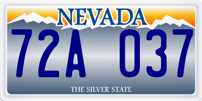 NV license plate 72A037