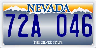 NV license plate 72A046