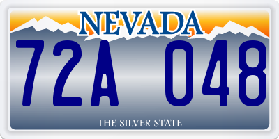 NV license plate 72A048