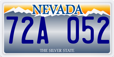 NV license plate 72A052