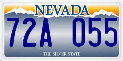 NV license plate 72A055