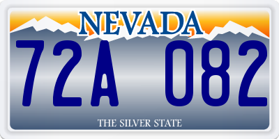 NV license plate 72A082