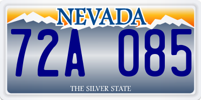 NV license plate 72A085