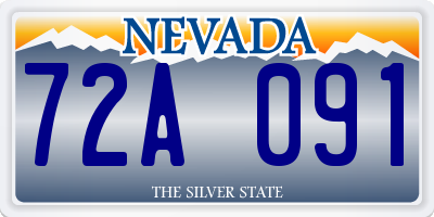 NV license plate 72A091