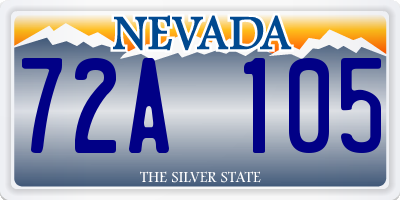 NV license plate 72A105
