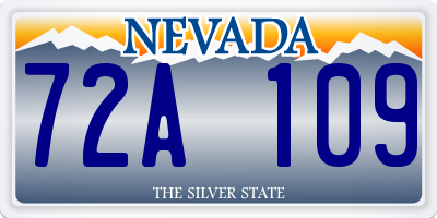 NV license plate 72A109
