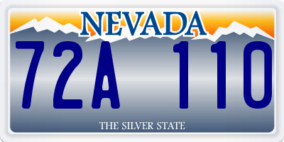 NV license plate 72A110