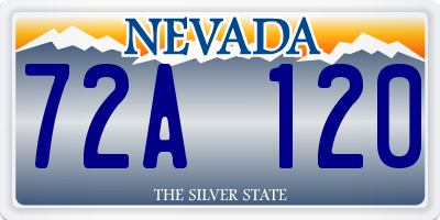 NV license plate 72A120