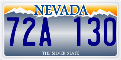 NV license plate 72A130