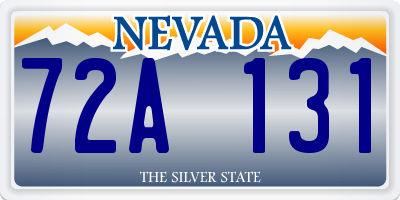 NV license plate 72A131