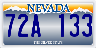 NV license plate 72A133