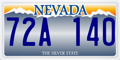 NV license plate 72A140