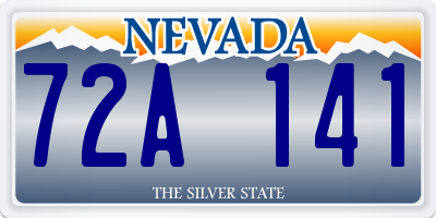 NV license plate 72A141