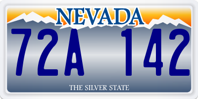 NV license plate 72A142