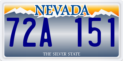 NV license plate 72A151