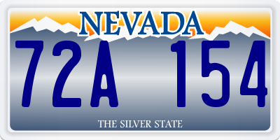 NV license plate 72A154