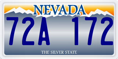 NV license plate 72A172