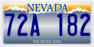 NV license plate 72A182