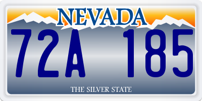 NV license plate 72A185