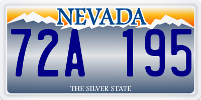 NV license plate 72A195