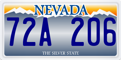 NV license plate 72A206