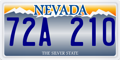 NV license plate 72A210