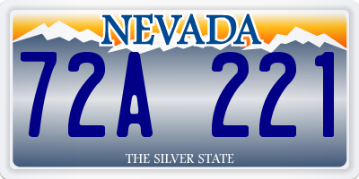 NV license plate 72A221