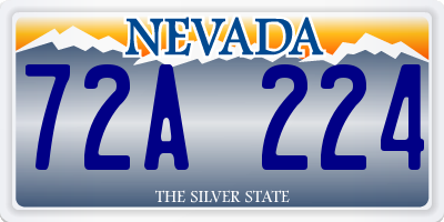 NV license plate 72A224