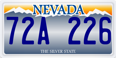 NV license plate 72A226