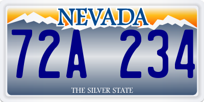 NV license plate 72A234