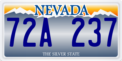 NV license plate 72A237