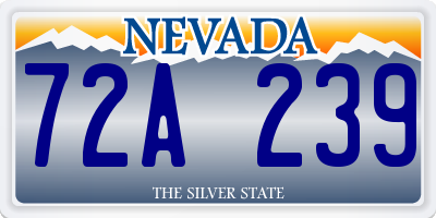 NV license plate 72A239