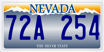 NV license plate 72A254