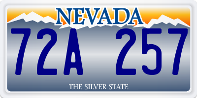 NV license plate 72A257