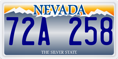 NV license plate 72A258