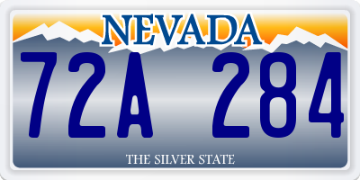 NV license plate 72A284
