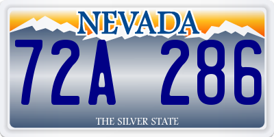NV license plate 72A286