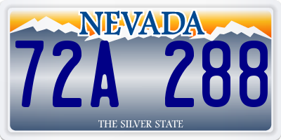 NV license plate 72A288